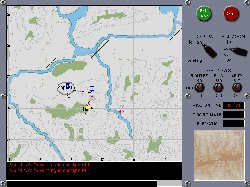 A unit moves along its route in the map view.