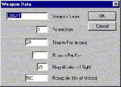 The weapon dialog box.